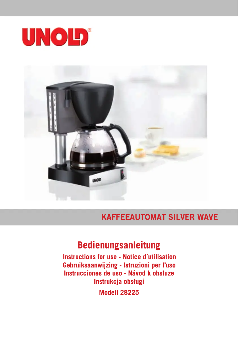 Página 1 del manual Manual de usuario Unold 28225