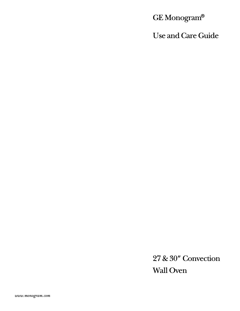 First page image of the manual for ZEK757WAWW