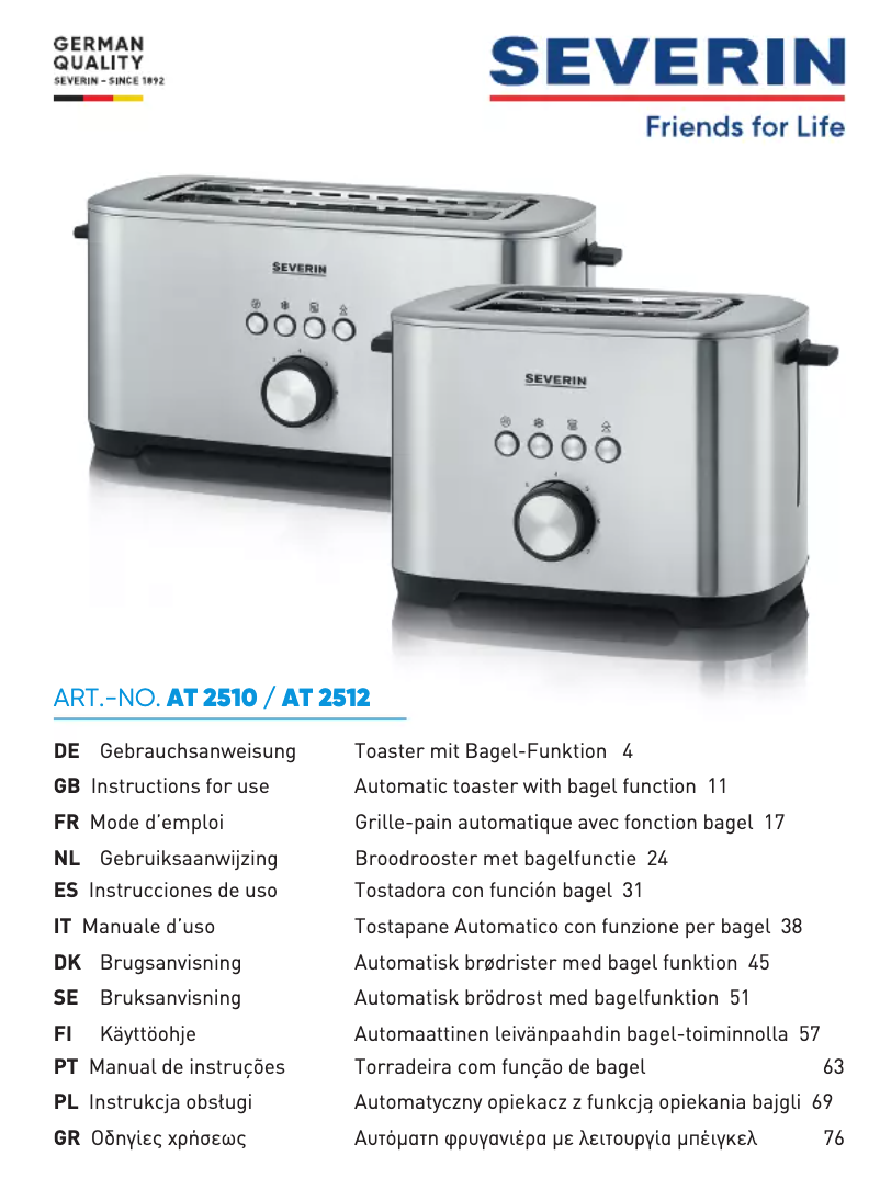 Image de la première page du manuel de l'appareil AT 1510