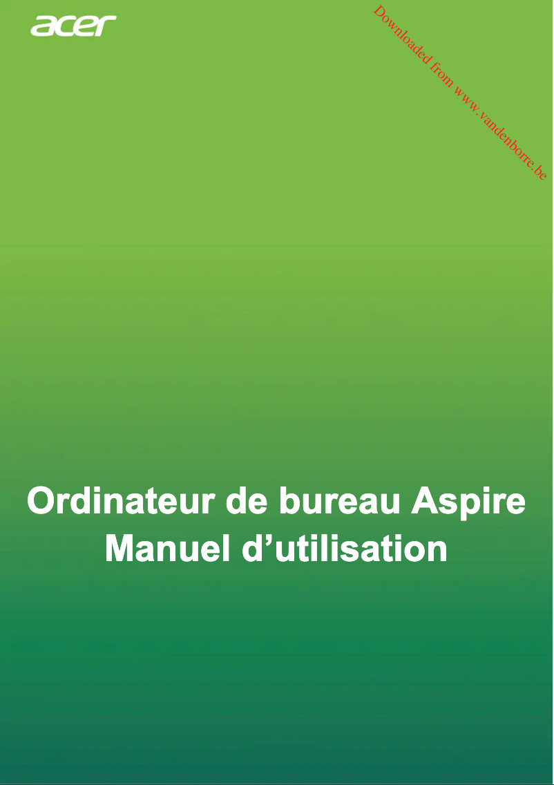Página 1 del manual Manual de usuario Acer Aspire XC-895