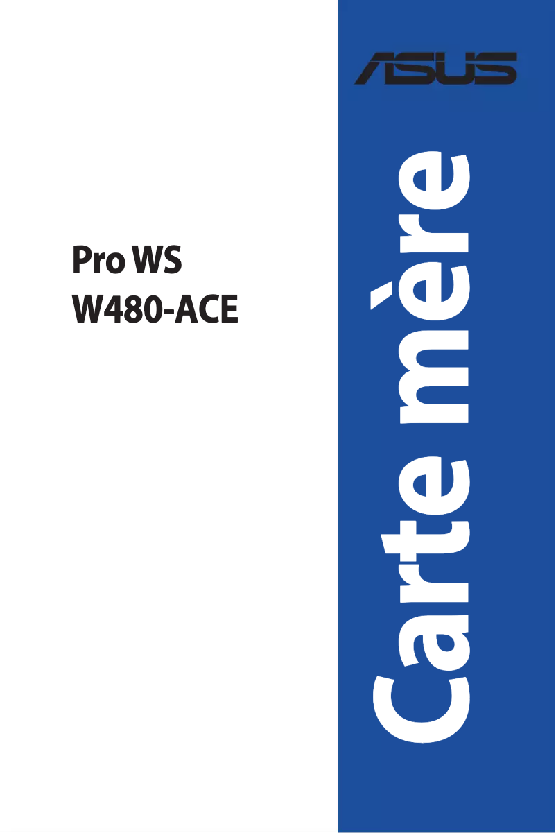 Image de la première page du manuel de l'appareil Pro WS W480-ACE