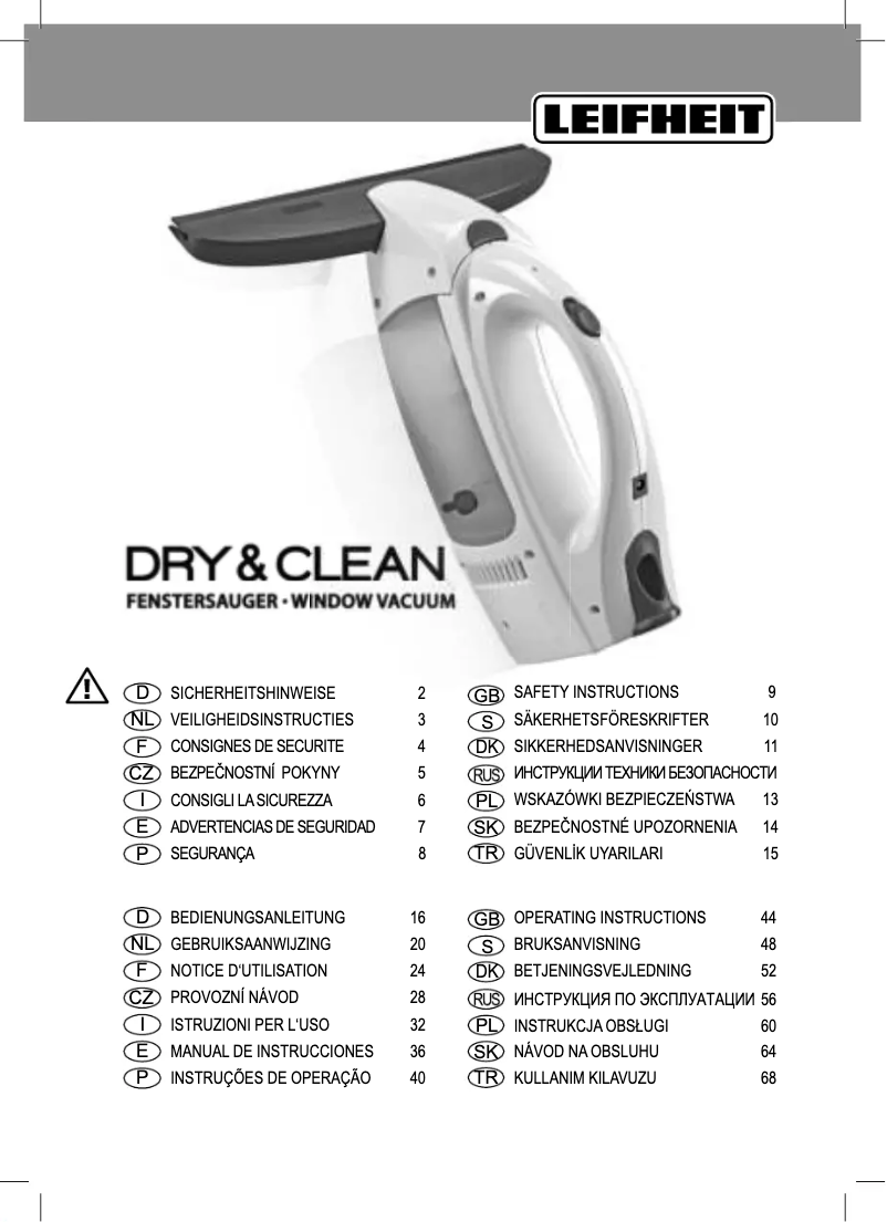 Image de la première page du manuel de l'appareil Dry & Clean 51000