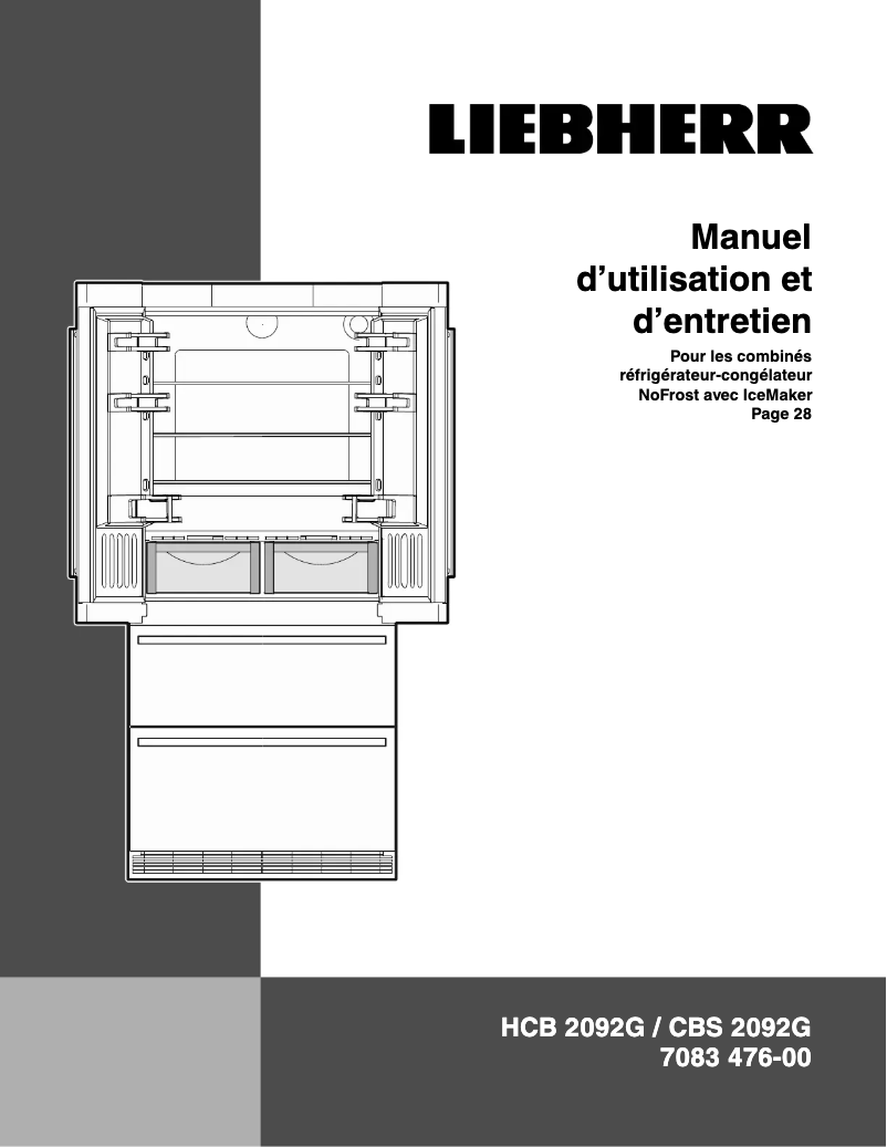 Page 1 de la notice Manuel utilisateur Liebherr ECBN 8872