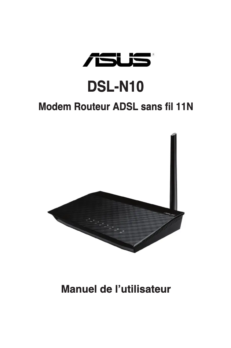 Page 1 de la notice Manuel utilisateur Asus DSL-N10
