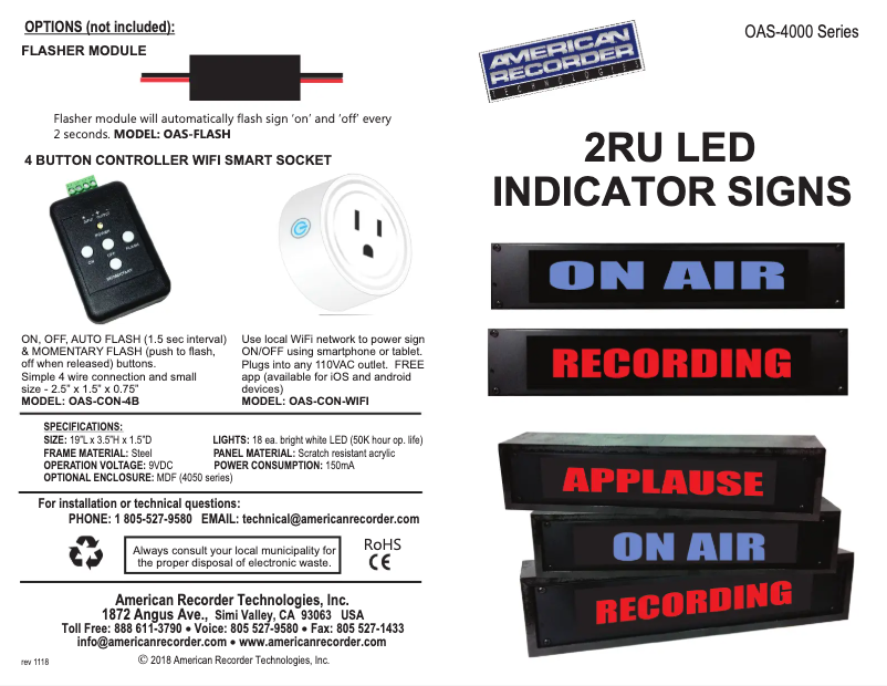 Image de la première page du manuel de l'appareil OAS-4053