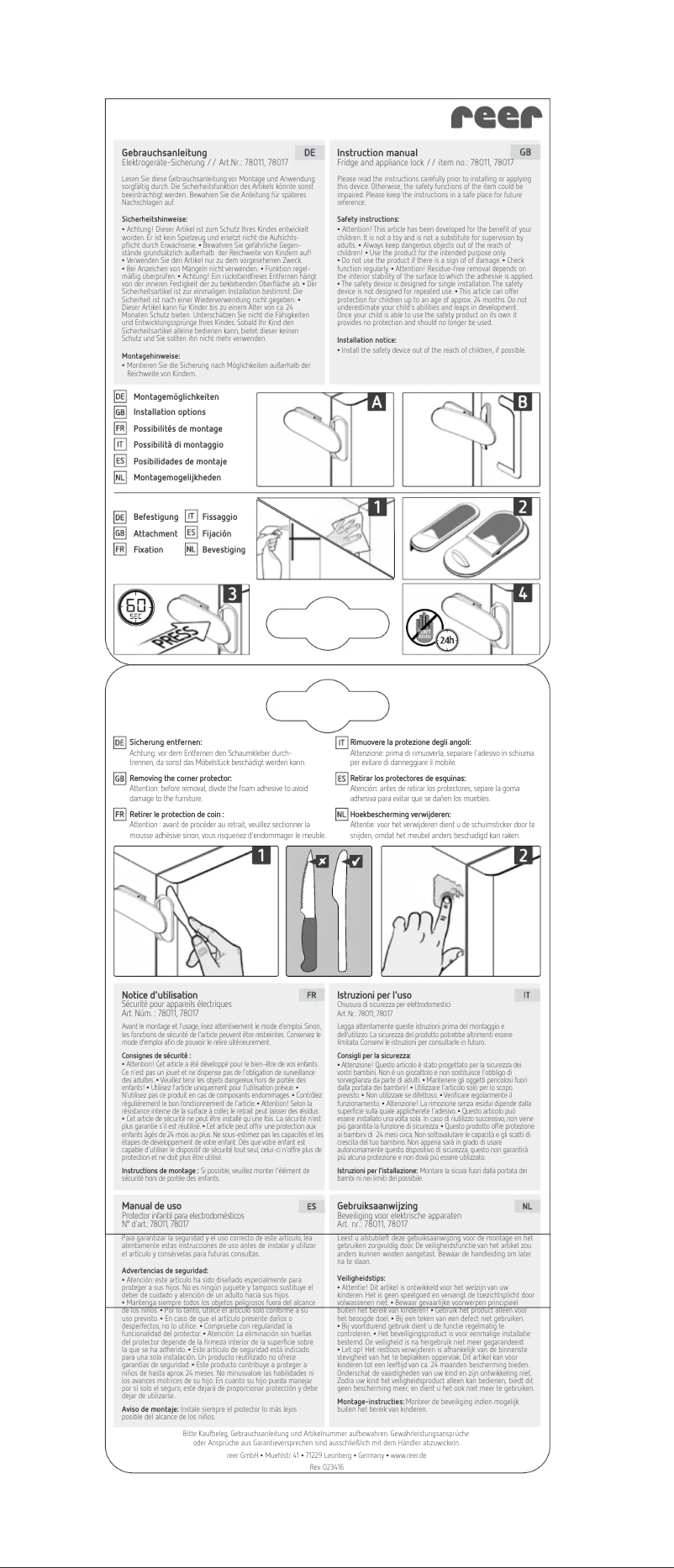 Image de la première page du manuel de l'appareil DesignLine 78011