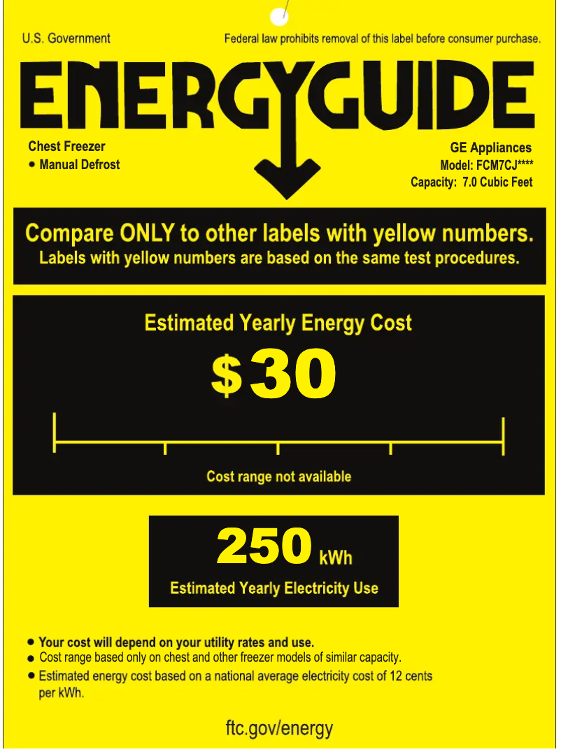 Page n°1 - Label énergétique GE FCM7CJCD