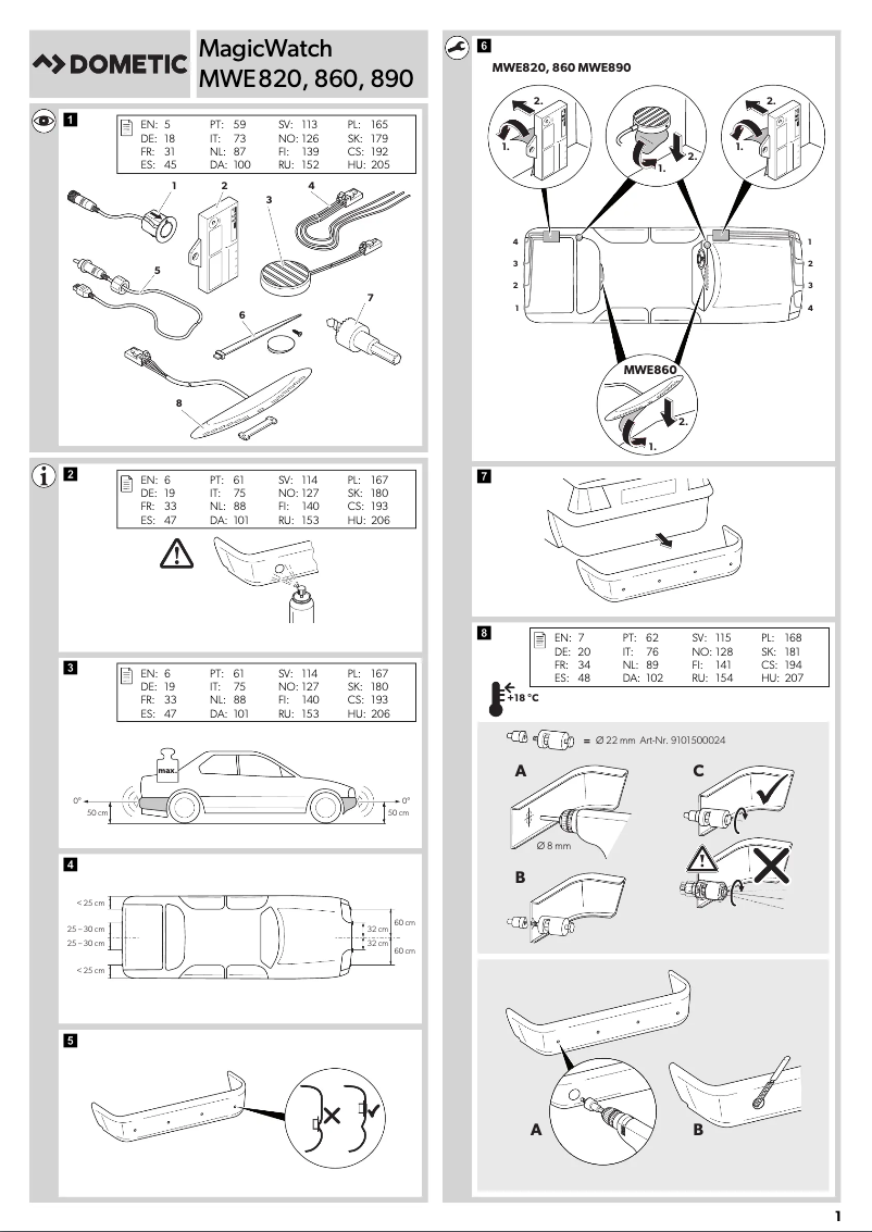 Image de la première page du manuel de l'appareil MagicWatch MWE890