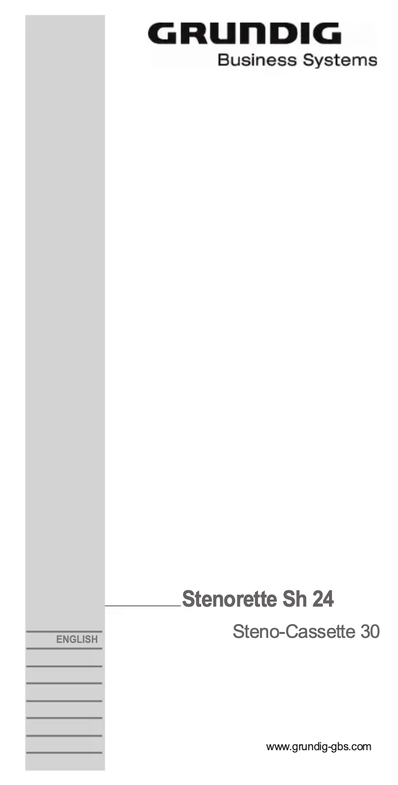 Página 1 del manual Manual de usuario Grundig Sh 24