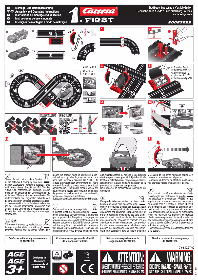 Page n°1 - Manuel utilisateur Carrera 20063022