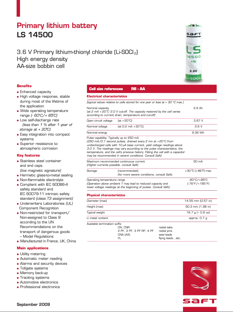 Page 1 de la notice Fiche technique Comark N9005