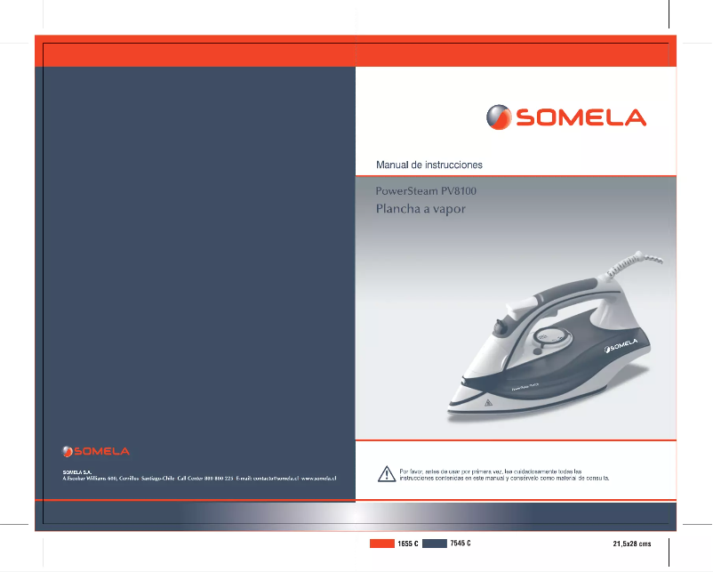 Page 1 de la notice Manuel utilisateur Somela PowerSteam PV8100