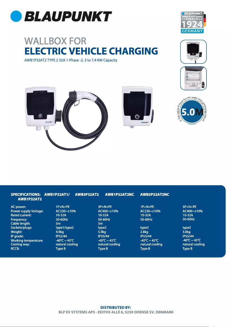 Image de la première page du manuel de l'appareil AWB1P32AT2