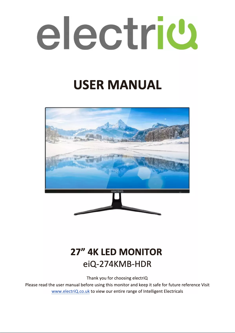 Image de la première page du manuel de l'appareil eiQ-274KMB