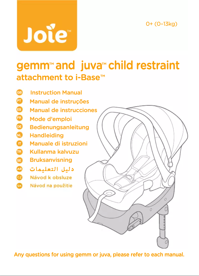 Page n°1 - Manuel utilisateur Joie I-Base