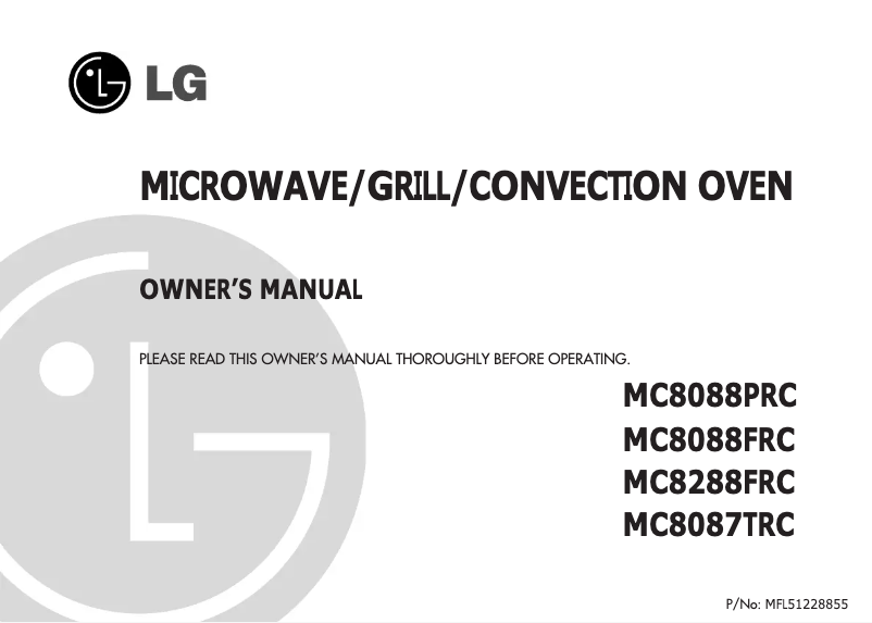 Page 1 de la notice Manuel utilisateur LG MC8288FRC
