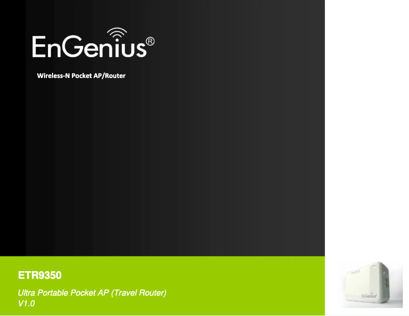 Página 1 del manual Manual de usuario EnGenius ETR9350
