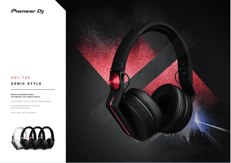 Page 1 de la notice Manuel utilisateur Pioneer HDJ-700