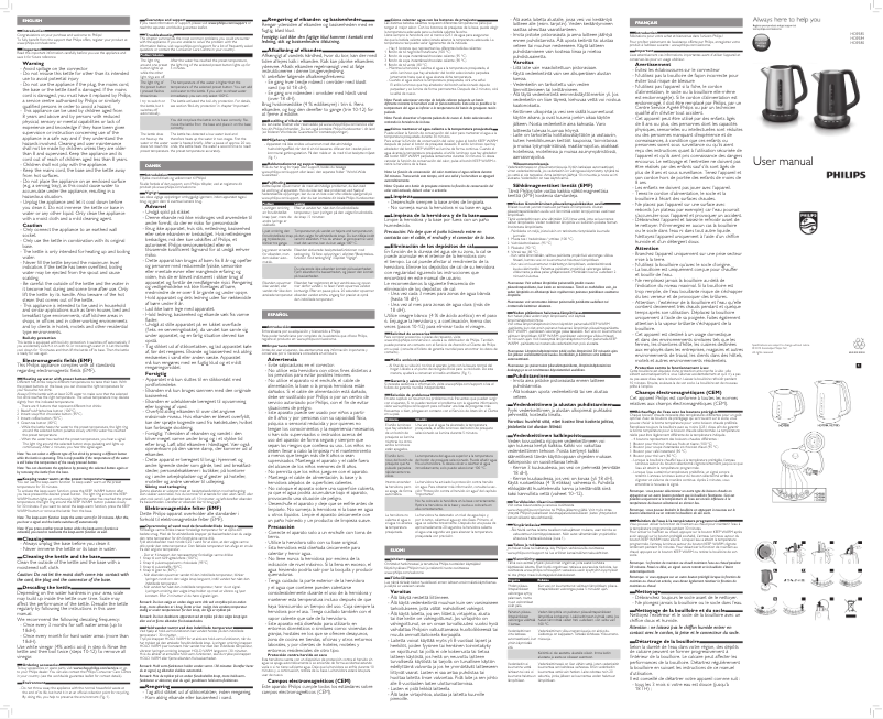 Page 1 de la notice Manuel utilisateur Philips Avance Collection HD9384