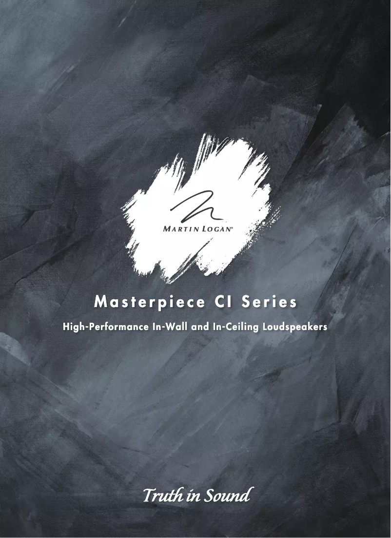 Page 1 de la notice Brochure Martin Logan Tribute 5XW