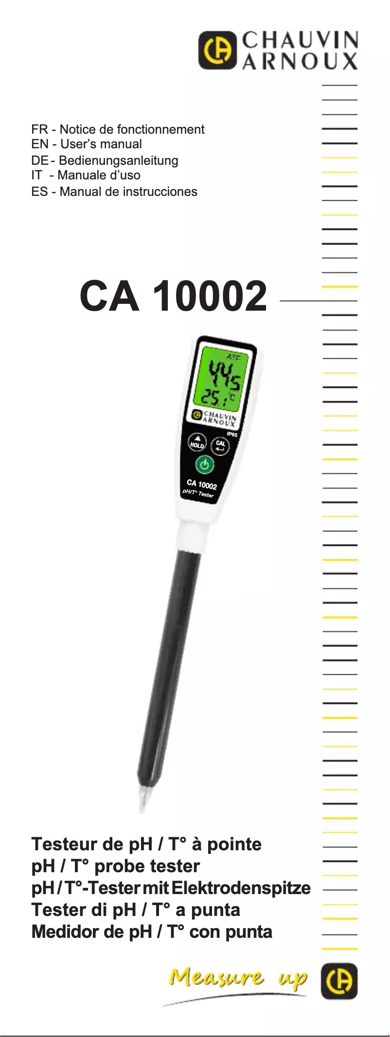 Image de la première page du manuel de l'appareil CA 10002