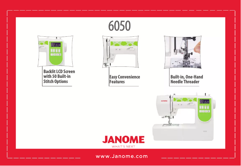 Page n°1 - Fiche technique Janome DC6050