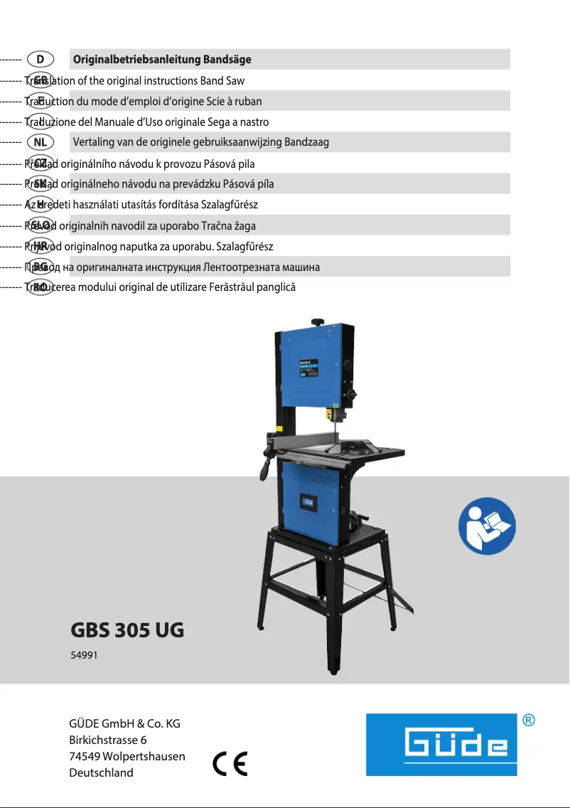 Page n°1 - Manuel utilisateur Güde GBS 305 UG