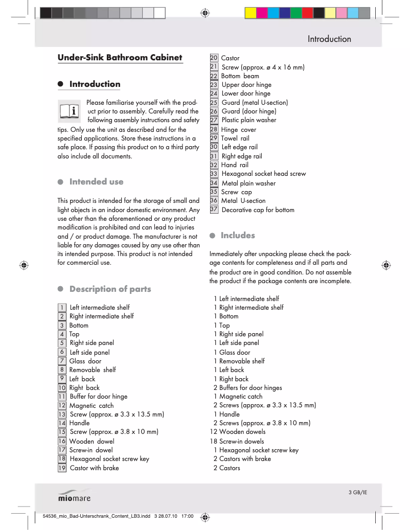 Image de la première page du manuel de l'appareil IAN 66744