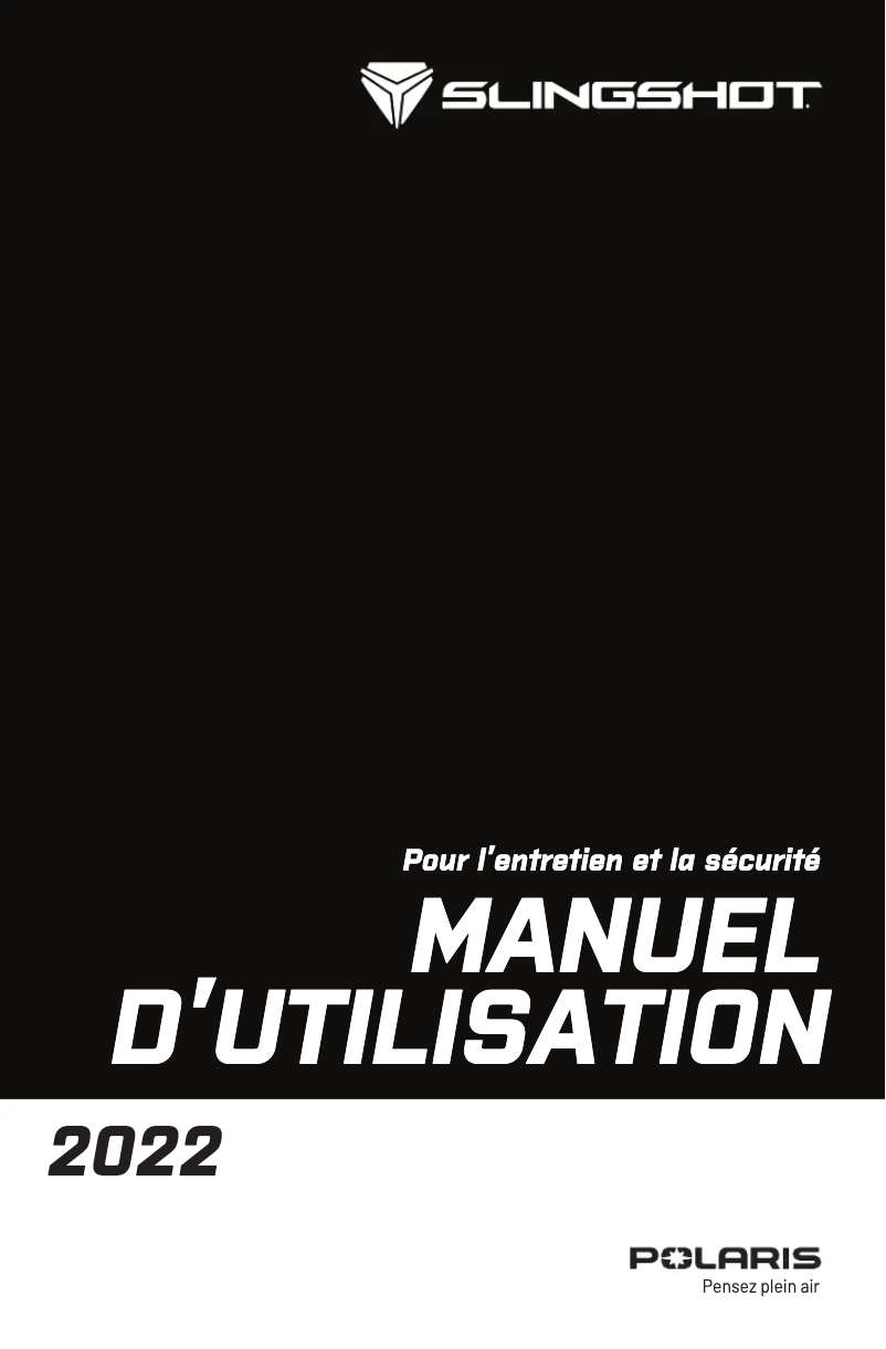 Image de la première page du manuel de l'appareil Slingshot SLR (2022)