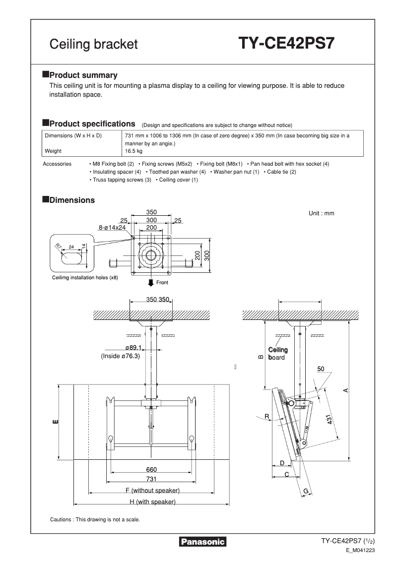 Página 1 del manual Manual de usuario Panasonic TY-CE42PS7