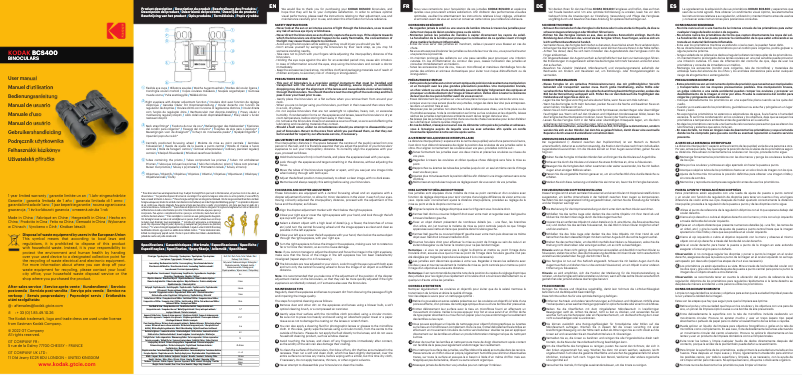 Page 1 de la notice Manuel utilisateur Kodak BCS400