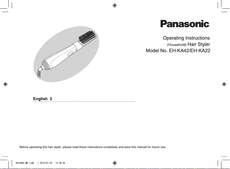 Page 1 de la notice Manuel utilisateur Panasonic EH-KA42