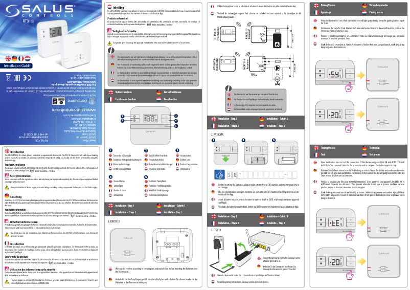 Imagen de la primera página del manual del dispositivo RT310i