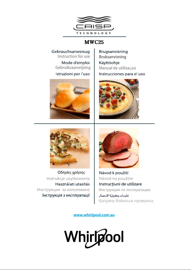Page 1 de la notice Manuel utilisateur Whirlpool MWC25BK