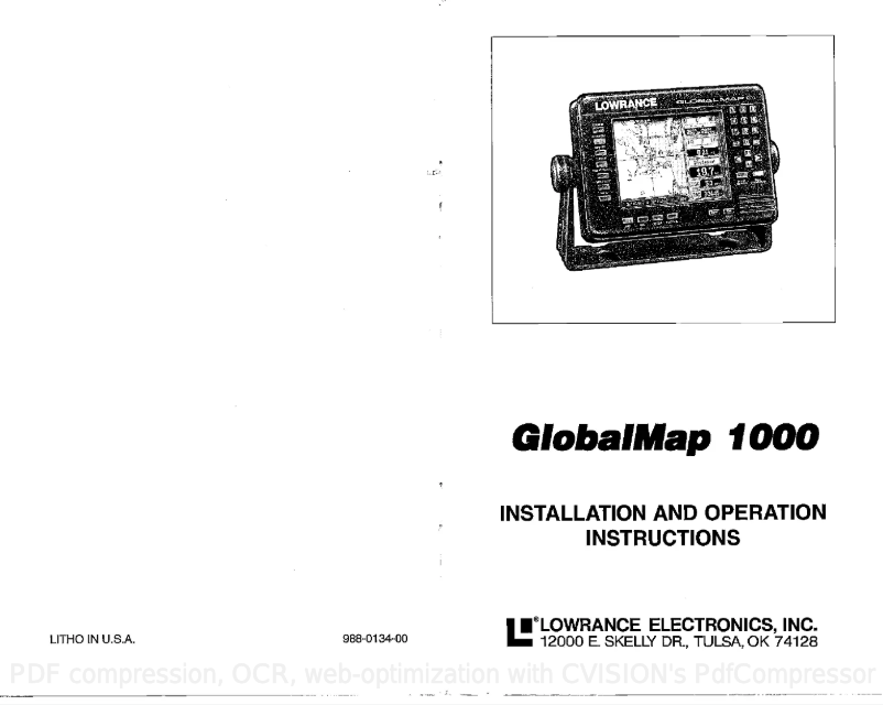 Page n°1 - Manuel utilisateur Lowrance GlobalMap 1000