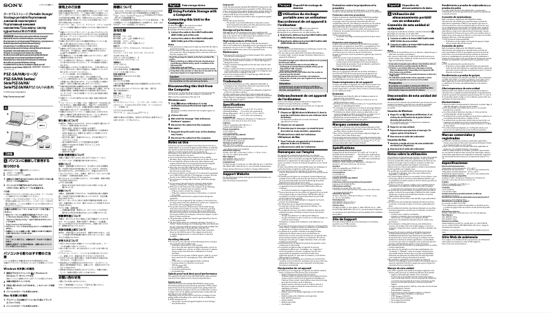 Page 1 de la notice Manuel utilisateur Sony PSZ-HA2T