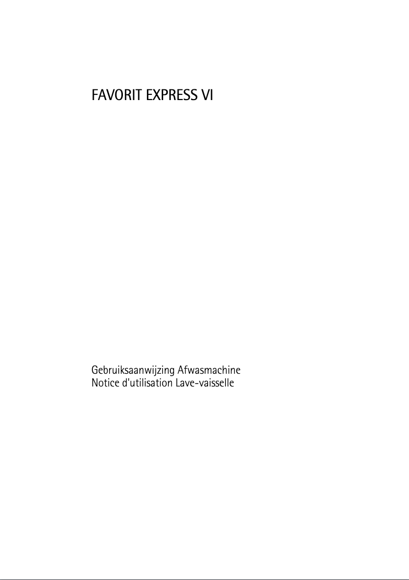 Image de la première page du manuel de l'appareil Favorit Express vi