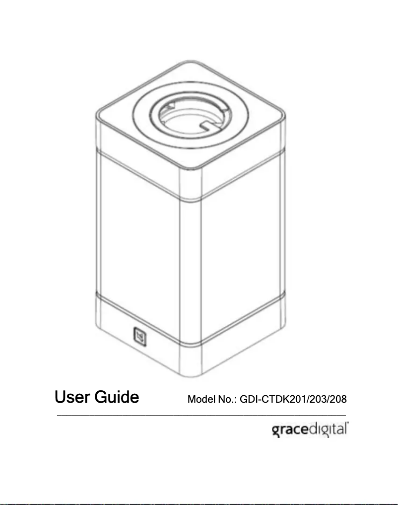 Page 1 de la notice Manuel utilisateur Grace Digital Audio CastDock GDI-CTDK201