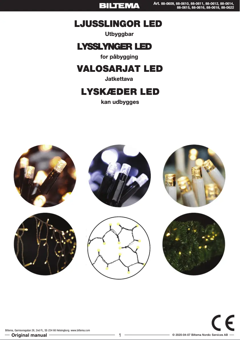 Page 1 de la notice Manuel utilisateur Biltema 88-0616