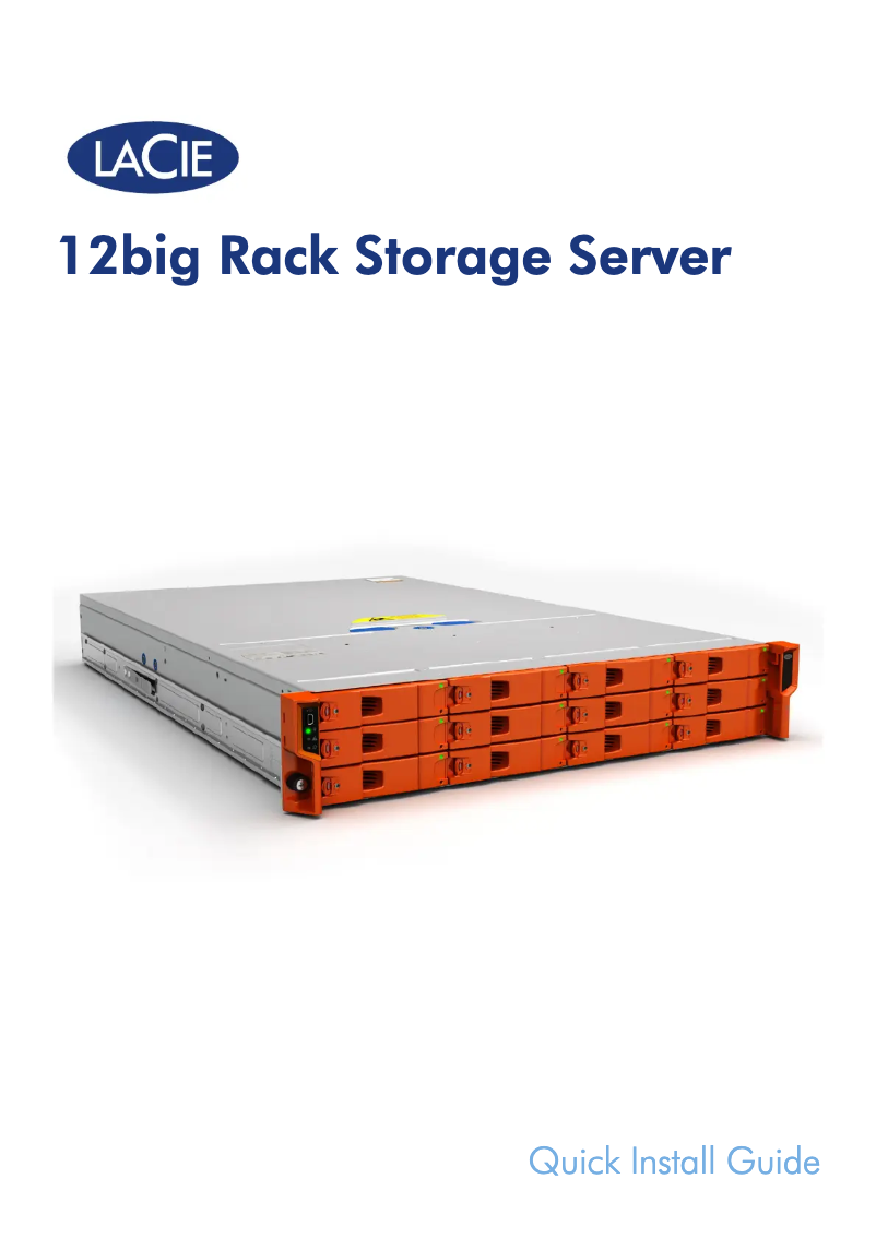 Image de la première page du manuel de l'appareil 12big Rack Storage Server