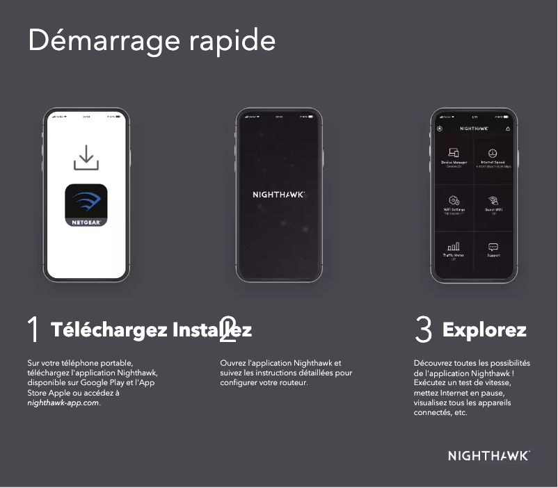 Page 1 de la notice Guide d'installation Netgear Nighthawk LAX20