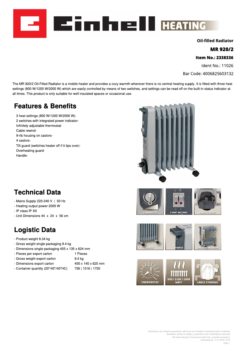 Image de la première page du manuel de l'appareil MR 920/2