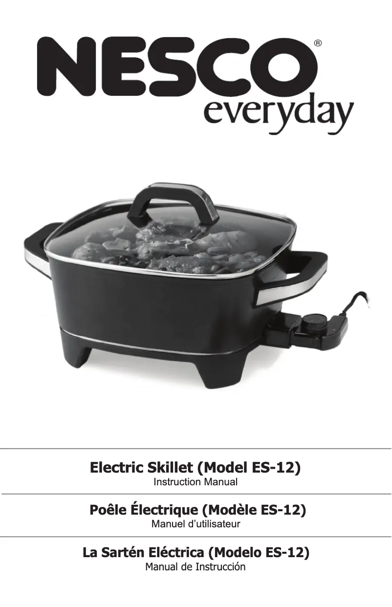 Page 1 de la notice Manuel utilisateur Nesco ES-12