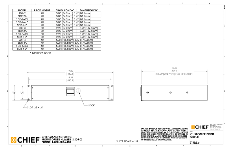 Página 1 del manual Manual de usuario Chief SDR-4