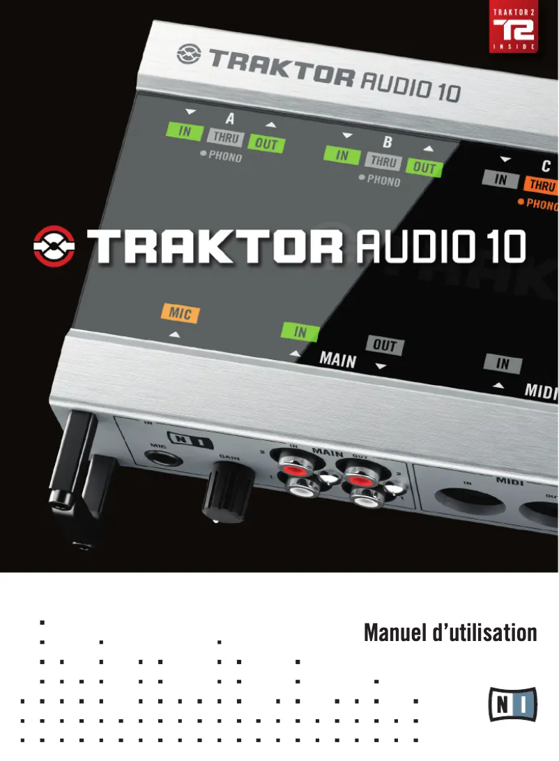 Image de la première page du manuel de l'appareil Traktor Audio 10