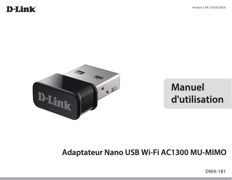 Page 1 of the manual User Manual D-Link DWA-181