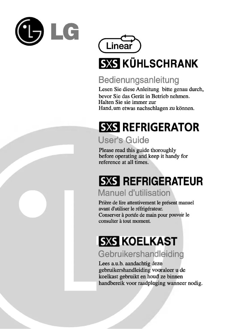 Page 1 de la notice Manuel utilisateur LG GR-P227SUBV