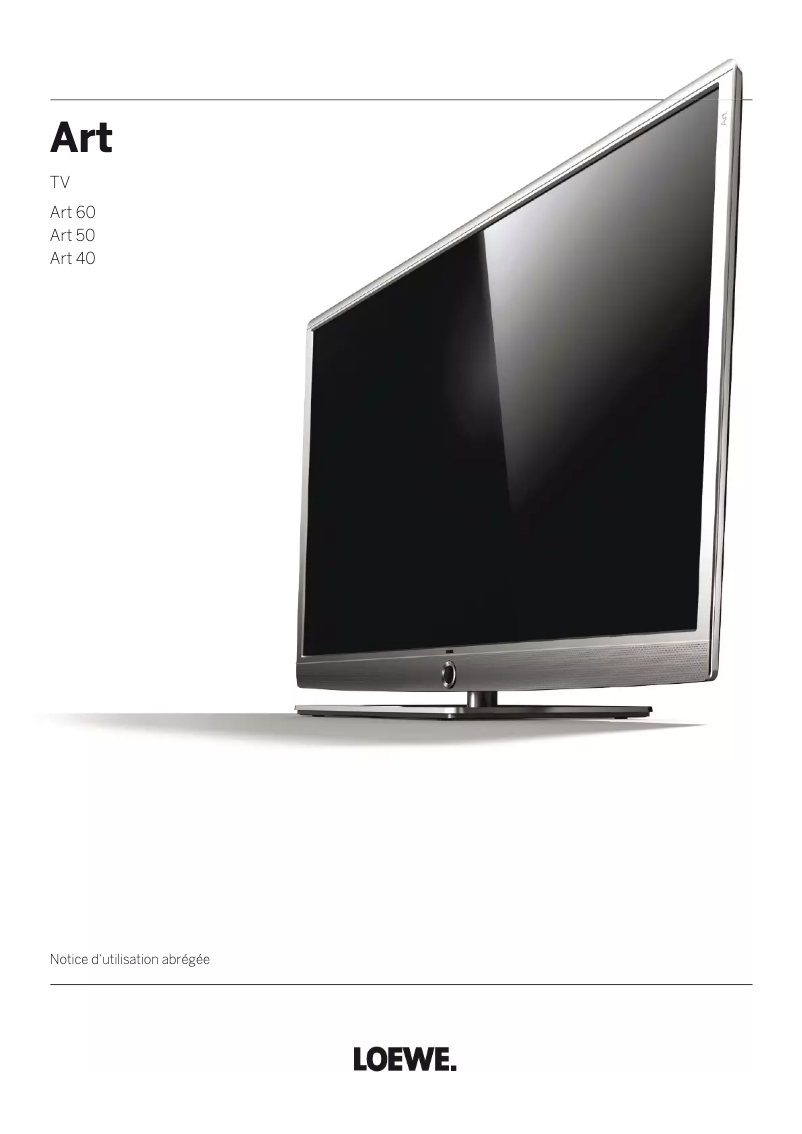 Image de la première page du manuel de l'appareil ART 60