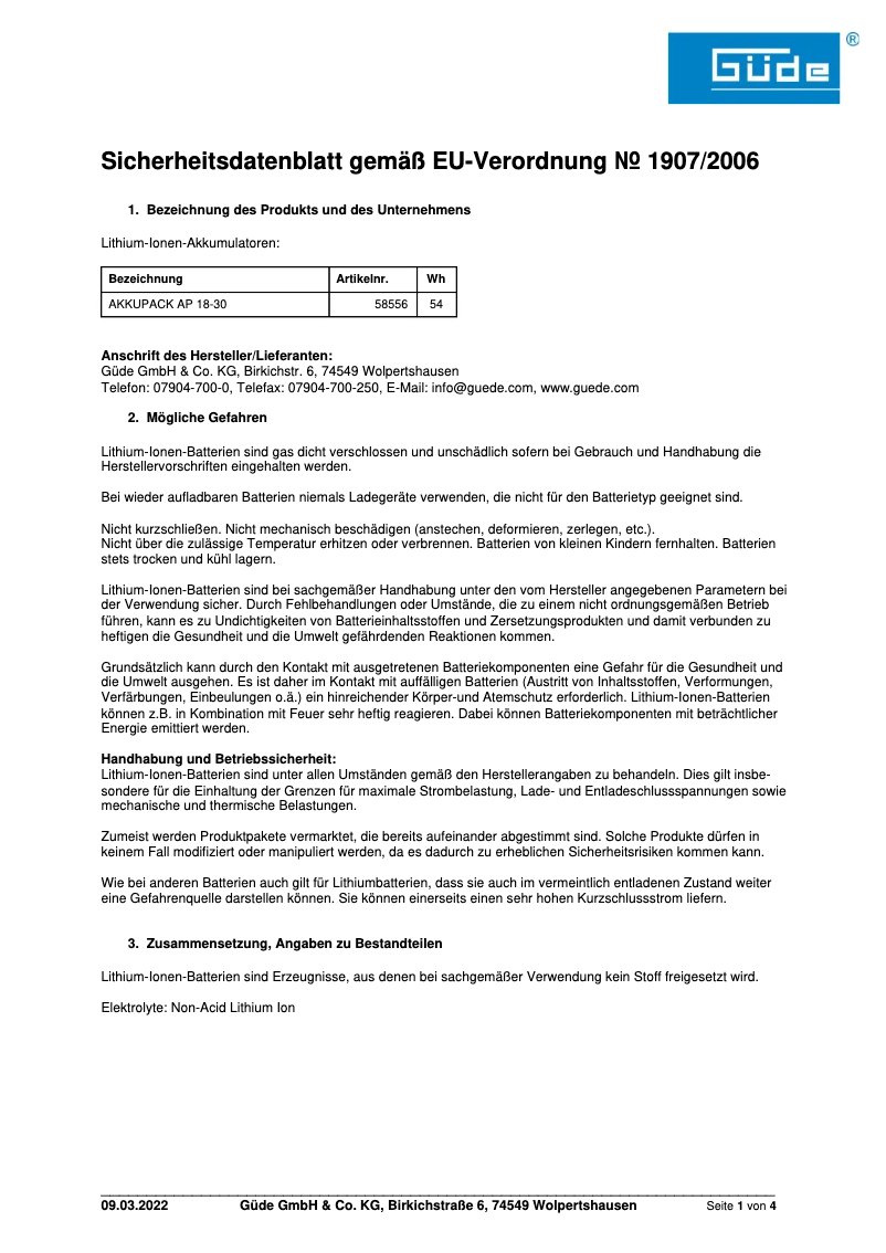 Image de la première page du manuel de l'appareil AP 18-30