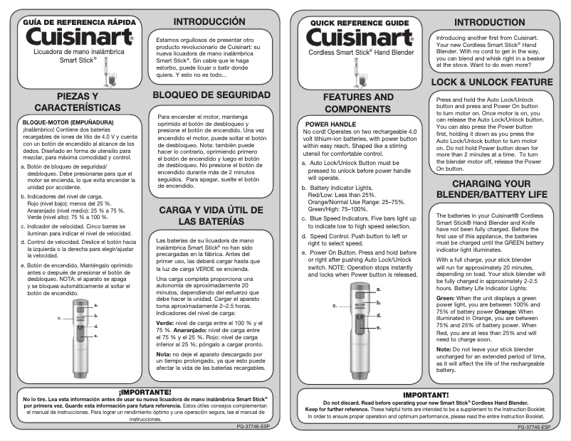Image de la première page du manuel de l'appareil Smart Stick CSB-400CD